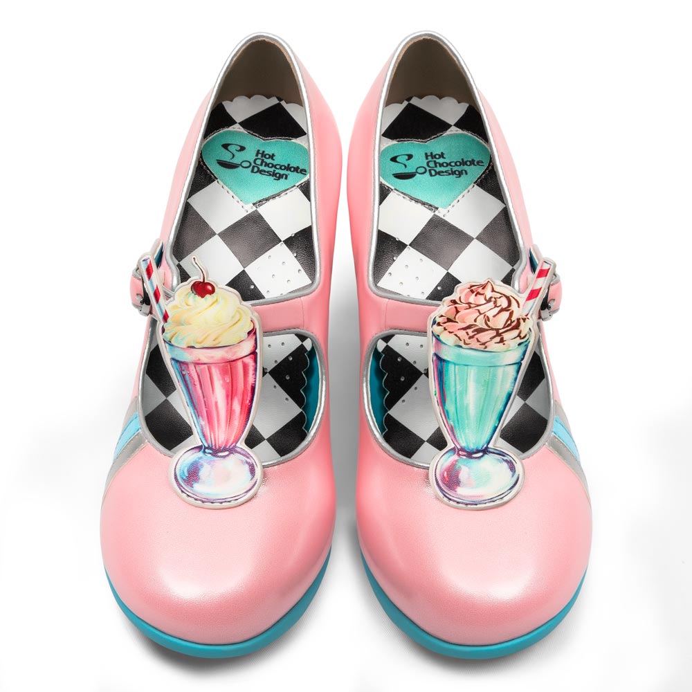 Chocolaticas® Mid Heels Diner Women's Mary Jane Pump