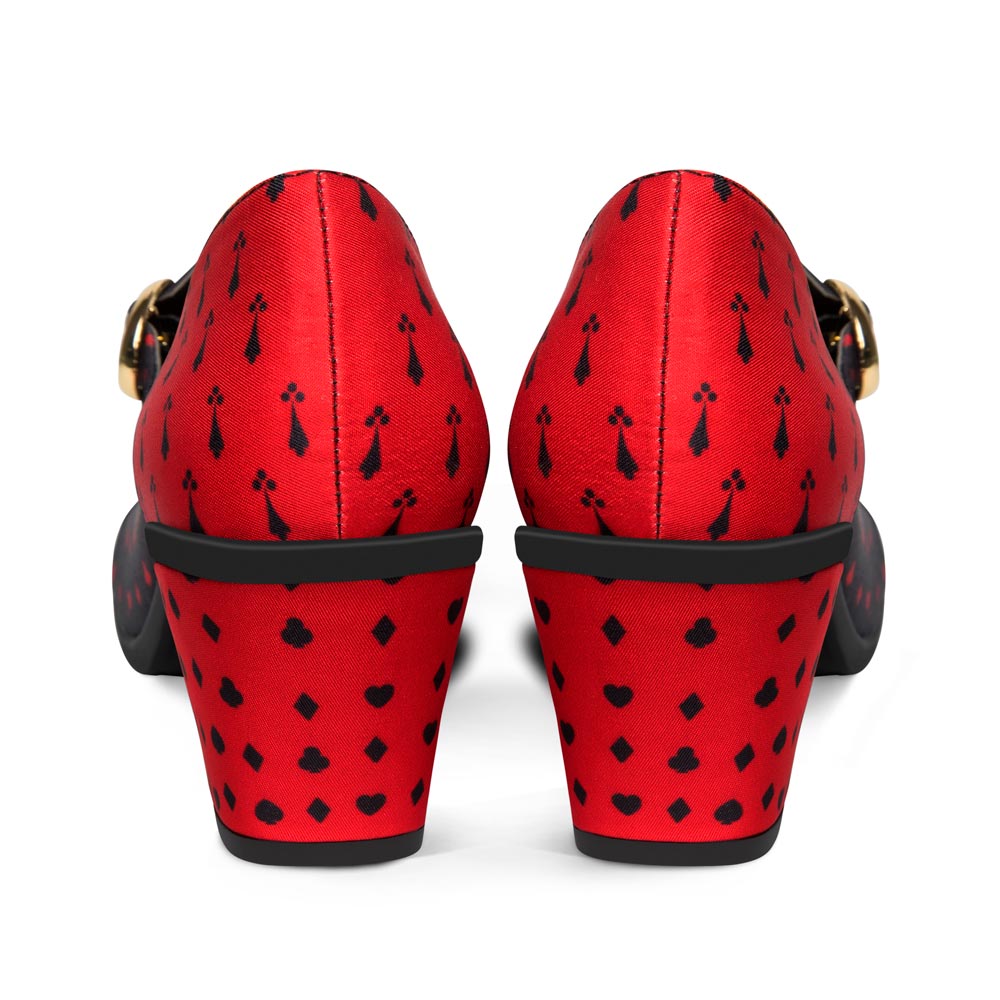 Chocolaticas® Mid Heels Queen of Hearts Women's Mary Jane Pump