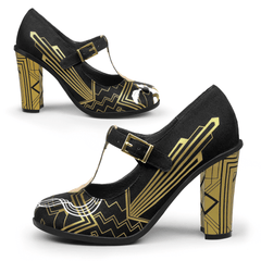 Chocolaticas® High Heels Golden Nights Women's Mary Jane Pump